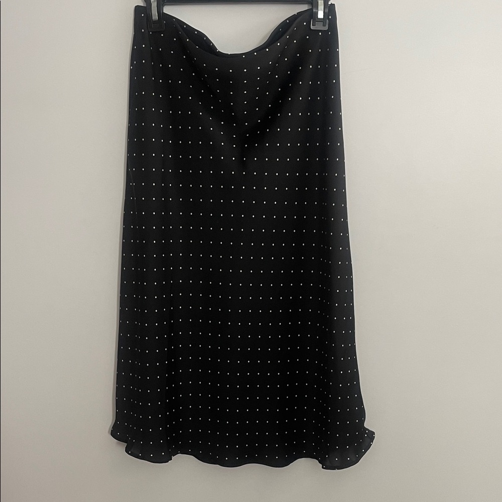 Nordstrom Rack Black and White Polka Dot Skirt Elastic Waist Size S